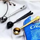 Stainless Steel 430 coffee spoon with bag clip