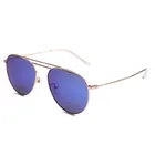 oem custom mirror unisex fashion sunglasses titanium frame