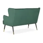 Hot selling living room furniture indoor modern green Velvet Fabric sofa chair with metal frame