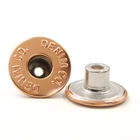 Customized Logo And Color Plated Metal Jeans Enamel Shank Button