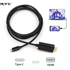 RuiTeng Type C to HDMI adapter Support 4K@60Hz Plug & Play Compatible with MacBook Computer Monitor