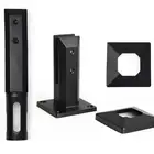Heavy duty frameless pool fence glass spigot black powder coating finish