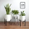 Plant Pot Home Cheap Artificial Indoor White Garden Wholesale Iron Metal Adjustable Stand Ceramic Planters & Flower Plant Pot