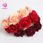 Red Rose Flower Woman Hair Accessories Headband,Wedding Bridal Big Flowers Headbands