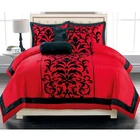 2019 Red wedding bed comforter set queen bedroom comforter set
