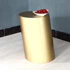 Table D35cm Gold Color Metal Round End Side Table Simple Style Creative Mini Cafe Table