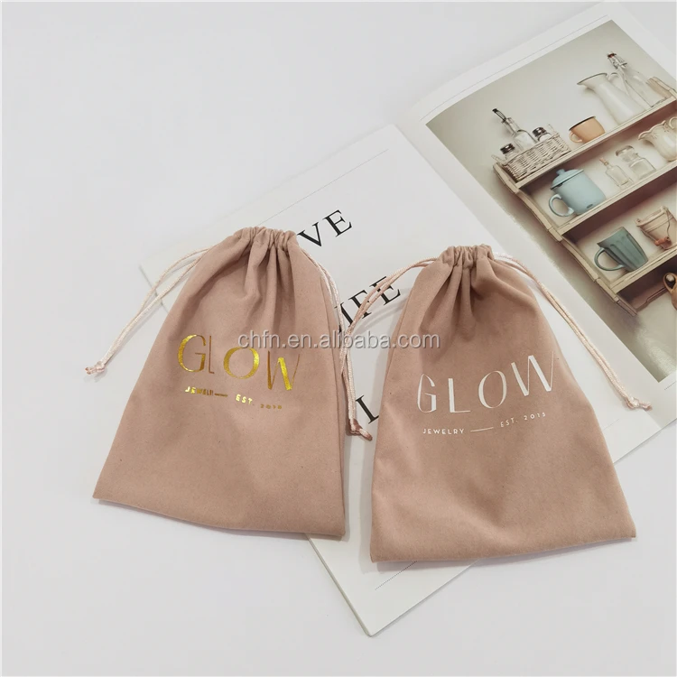 Customize Jewellery Packaging Recycled Jewelry Pouch Drawstring Jewelry