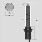Electrical Multi table hole recessed socket power universal pop up outlet with USB ports