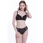 Sexy Bra Set Nylon Lace Underwear Girl Ultra-thin Band-free Polka-dot Sexy Bra Set