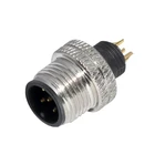 Waterproof M12 3 4 5 8 12 pin A B D coding plug male female cable connector