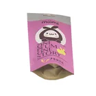 Custom printed eco friendly biodegradable kraft paper stand up zipper food packaging bag