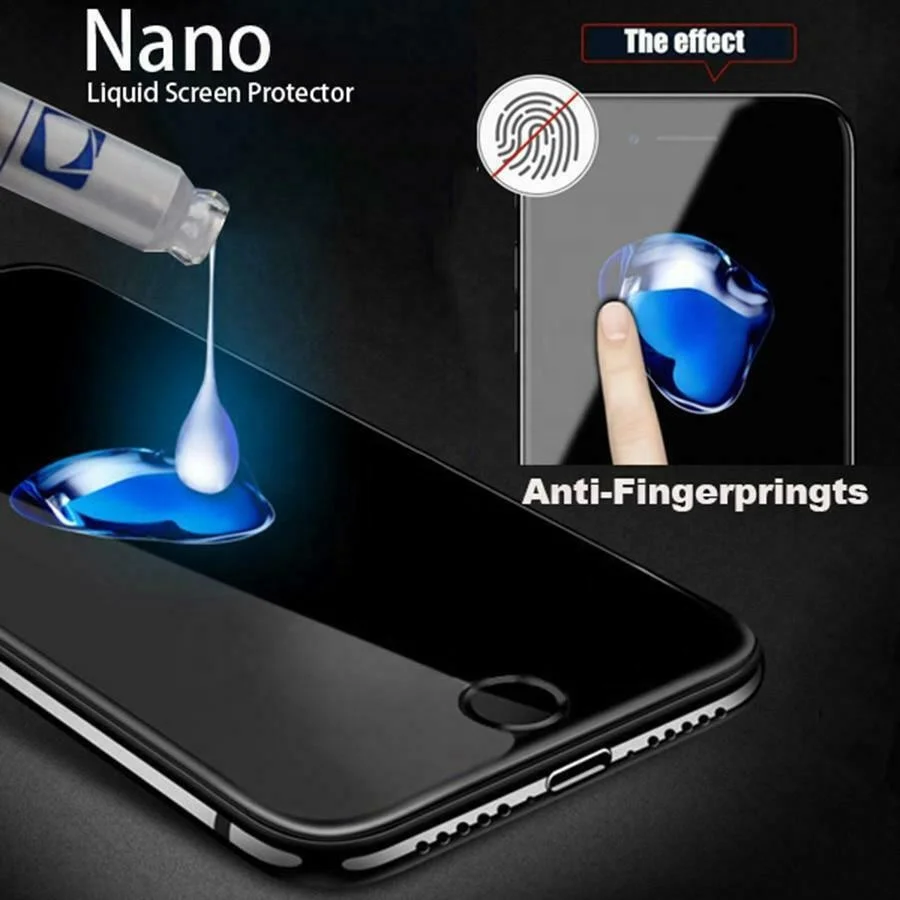 Comercio GARANTÍA DE 9 H resistente de alta definición sensible touch nano de vidrio líquido de protección de la pantalla se ajusta a todos los de la pantalla de vidrio