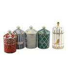 Wholesale Newest Arrival Custom Gift Box Scent Natural Soy Wax In Ceramic Candle Jar With Bird Design
