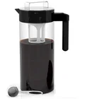 1000ml Amazon Hot Custom Black Color Glass Tea Set Pot Cold Brew Coffee Maker