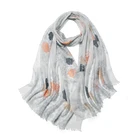 Custom long large soft scarves Flower print cashmere shawl scarf