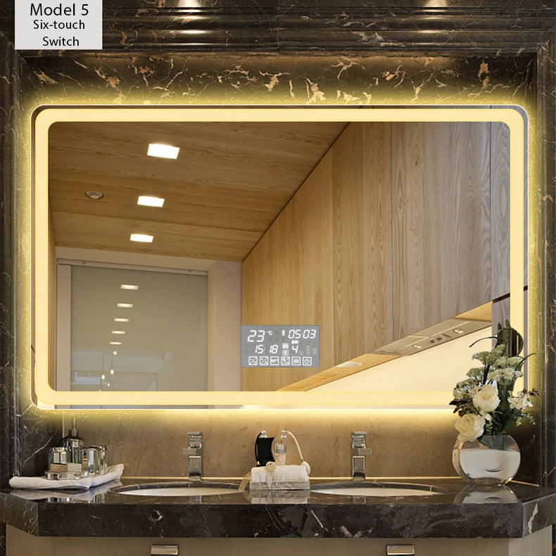 Украшение дома Bluetooth динамик LED Smart зеркало свет ванная комната Led зеркало