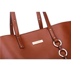 Watermelon Red Womens Laptop Casual PU / Genuine leather Big Capacity Bags Handbag With Purses Ladies