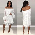Double layer dress with big dot mesh see-through
