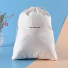 fashion white backpack drawstring cotton cloth bag