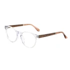 2019 hot selling round frame optical eyeglass wood glasses frames acetate optical frames