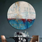 Circular Large Abstract Canvas Art Oil Painting On Canvas Decorations Home Round Shaped Wall Arts