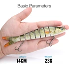 Multi 8 Segments Swimbait Trout Bionic Lifelike Jointed Bait Wobblers soft plastic Fishing Lure fishing bait