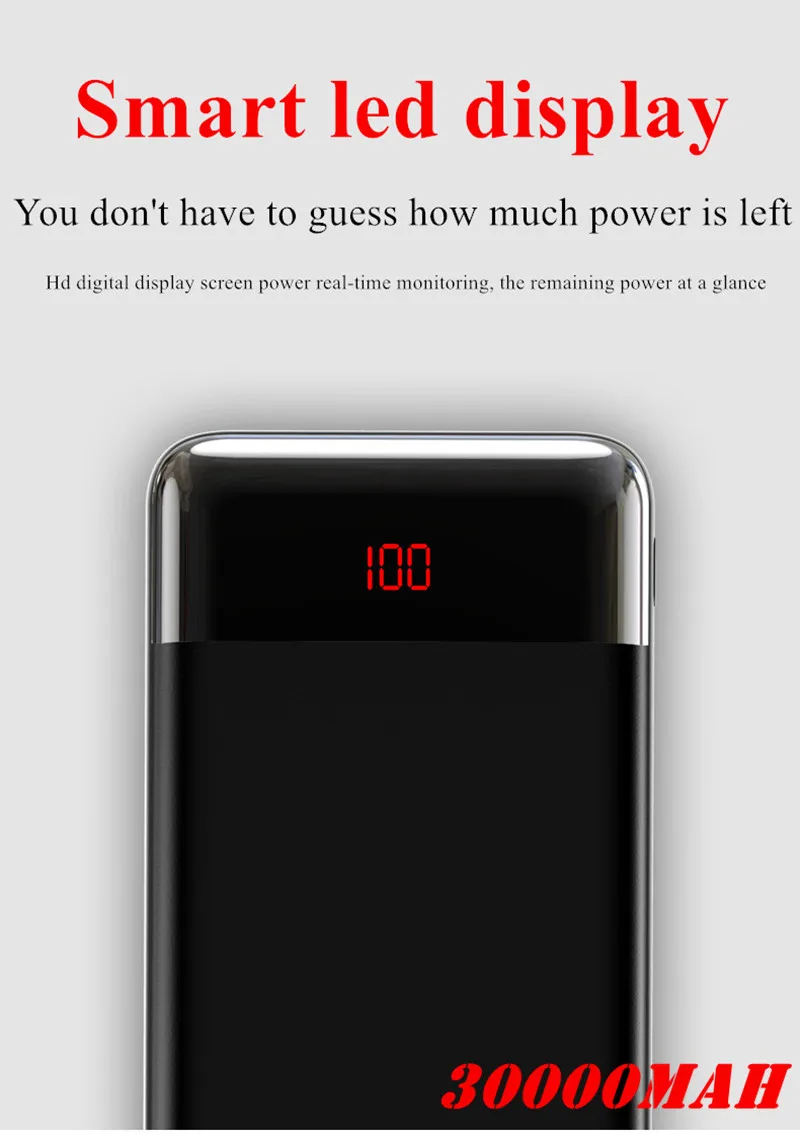 ome Hot selling electronics products portable power banks dual USB output super high capacity 30000mAh power bank for laptop - ANKUX.COM