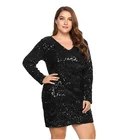 Fashion Design 5XL Sequins Clothing Dress Printed Casual Bodycon Women Plus Size Maxi Dress
