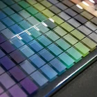 Safety Glass stained glass sheets brick 3 mm pink floating church window door glass curtain suppliers