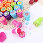 26 Alphabet Self Inking Letter Stamp Round Rubber Stamp Plastic Number Stamp Sets for kids