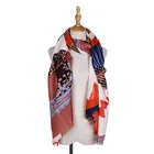 2020 New Arrivals Nice Design 100% Polyester Printed Scarf Long Size Good Quality Stylish Spring Scarf For Women