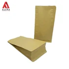 Manufacturer natural kraft paper coffee bag/pouches with ziplock/zipper and degassing valve