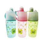 Cheap bpa free custom logo 400ml mist cool spray drinking insulated plastic water bottle
