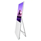 55 inch floor standing foldable lcd advertising media player indoor mulit touch screen for restaurant menu