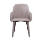Hot Sale Fabric Living Room Leisure Bar Dining Love Chair With Wood Leg Armchair