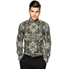 New design OEM fancy 100 poly white digital printed cheap batik plus size shirts for men