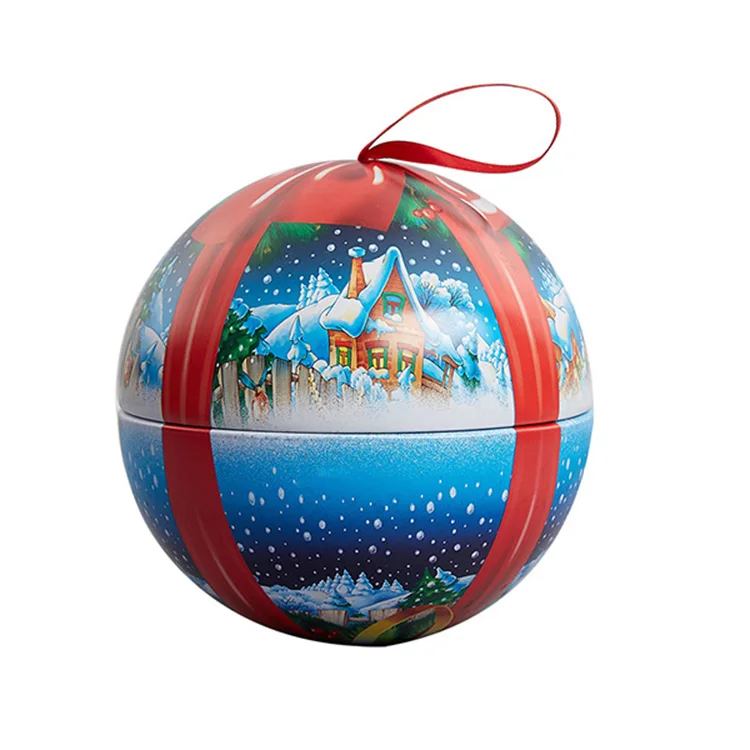 samples custom printed metal iron tinplate ball christmas gift