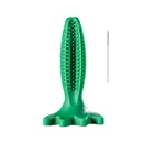 Non-Toxic Dog TPR Pet Chew Toys Dog Toothbrush Stick With Stainless Steel Brush