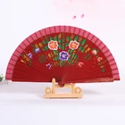 Art Craft Fan Fanfan Modern Style Art And Craft Fan Wedding Spanish Double-sided Flower Flat Fan