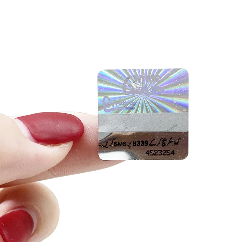 Custom Printing 2d 3d Silver Holographic Laser Sticker Anti Counterfeit