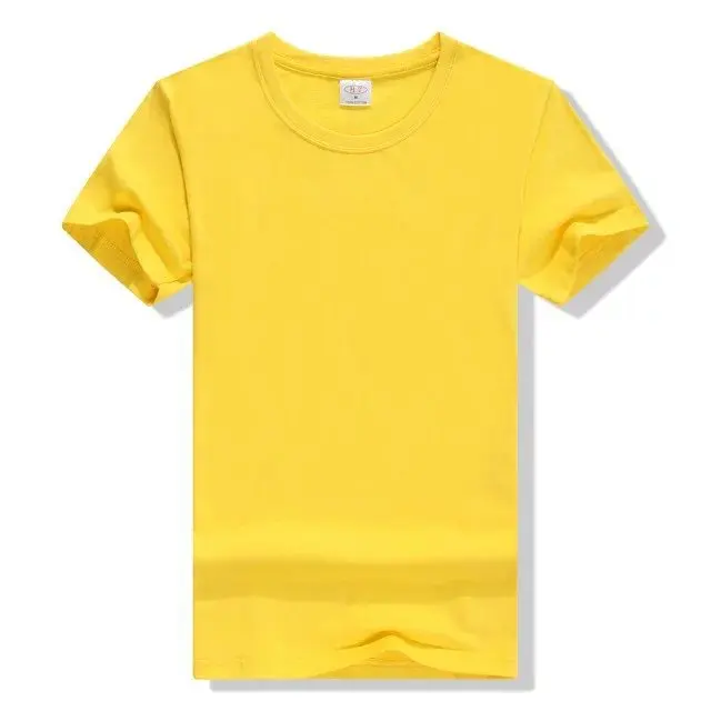 Men 50% cotton 50% polyester plain Blank Tee Shirt Wholesale Custom Logo t shirt Wholesale