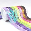 Deepeel KY335 2cm DIY Sewing Accessories Trims Stretch Fabric Stage Latin Dance Dress Paillette Ribbons Elastic Sequins Lace