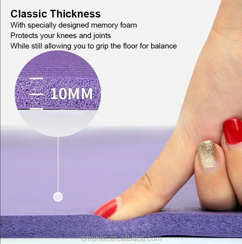 Yoga-im Freien Mat Solider Color Anti Tear-Antibeleg 183*61*1CM Turnhalle Pilates NBR 2