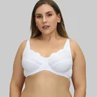 wholesale fat women push up big size embroidered underwire non padded bra