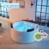 JOYEE hot sale Pure Acrylic luxury/spa/whirlpool bath tub apollo massage freestanding soaking bathtub with jacuzzi function