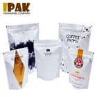 250g 500g 1kg 2kg Custom printed stand up foil coffee bean packaging bags with valve
