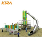 Outdoor commercial children Park Play stainless steel Slide climbing kids Playground for children