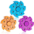 Children patterned three leaf fingertip gyro decompression finger tip gyro toys