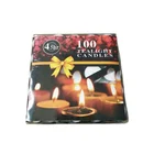 high quality 100% paraffin wax white 100 pcs tea light candle in aluminium cup