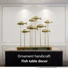 Handmade Metal Stainless Steel Table Decor Modern Metal Fish Wall Art Decor